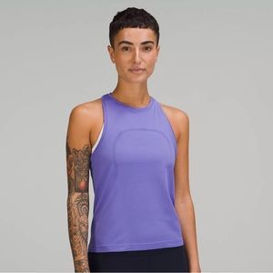 LULULEMON SWIFTLY TECH HIGH NECK TANK TOP 2.0 RACE LENGTH, SIZE 4